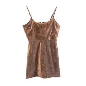 Justify Corduroy Dress Junior Size XL Brown Preppy Academia Y2K Adjustable